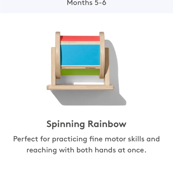 lovevery Other - Lovevery The Senser Play Kit Months 5-6 Spinning Rainbow Tummy Time Toy